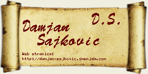 Damjan Šajković vizit kartica